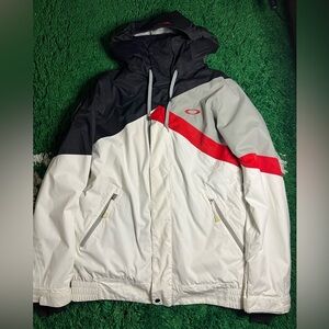 Oakley Men's Black, White, and Red Ski Jacket